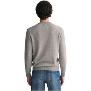 GANT Men's Superfine Lambswool C-Neck Pullover Sweater, Charcoal Melange, GANT Men's Superfine Lambswool C-Neck Pullover Sweater, Charcoal Melange,