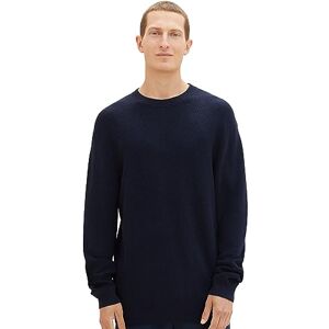 TOM TAILOR Men's 1038238 Sweater, 13160-Knitted Navy Melange, L TOM TAILOR Men's 1038238 Sweater, 13160-Knitted Navy Melange, L