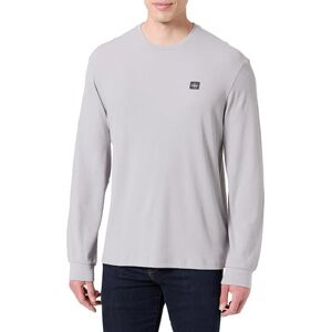 Calvin Klein Men’s Waffle Badge Long Sleeve Top with Round Neck, Grey (Formal Gray), M Calvin Klein Men’s Waffle Badge Long Sleeve Top with Round Neck, Grey (Formal Gray), M
