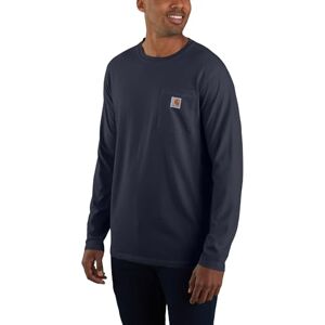 Carhartt Men's Force Relaxed Fit Midweight Long Sleeve Pocket T-Shirt, Navy, S Carhartt Men's Force Relaxed Fit Midweight Long Sleeve Pocket T-Shirt, Navy, S