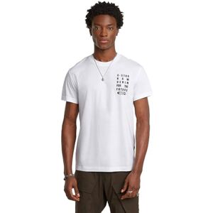 G-STAR Men's Text Chest T-Shirt, White (white D25968-C506-110), XL G-STAR Men's Text Chest T-Shirt, White (white D25968-C506-110), XL