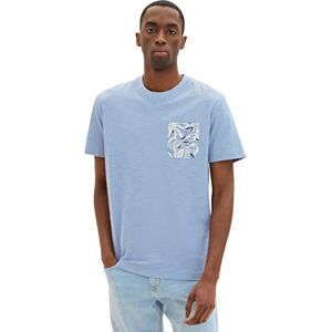 TOM TAILOR Men's 1035844 T-Shirt, 12364-Greyish Mid Blue, S TOM TAILOR Men's 1035844 T-Shirt, 12364-Greyish Mid Blue, S