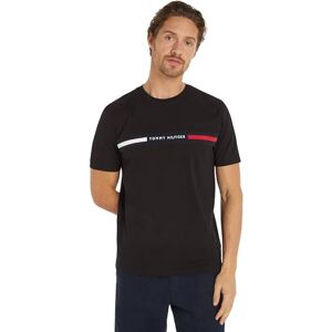 Tommy Hilfiger Men's Short Sleeve Round Neck T-Shirt, Black (Black), XS Tommy Hilfiger Men's Short Sleeve Round Neck T-Shirt, Black (Black), XS