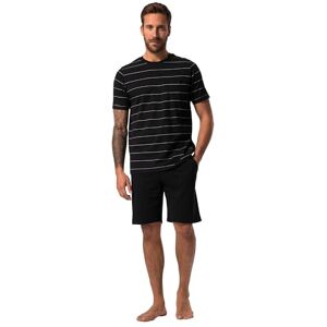 JP 1880 Men's Striped Pyjamas 1/2 Pajama Set, Black, XXXL JP 1880 Men's Striped Pyjamas 1/2 Pajama Set, Black, XXXL