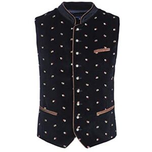 Stockerpoint Men's Weste Calzado Trachten Floral Sleeveless Cardigan, Black (schwarz), Medium Stockerpoint Men's Weste Calzado Trachten Floral Sleeveless Cardigan, Black (schwarz), Medium