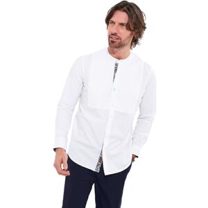 Joe Browns Men's Classic Pintuck Grandad Collar Long Sleeve Shirt Button, White, XL Joe Browns Men's Classic Pintuck Grandad Collar Long Sleeve Shirt Button, White, XL