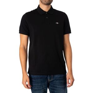 GANT Mens Shield Short Sleeve Pique Polo Shirt Black XXL GANT Mens Shield Short Sleeve Pique Polo Shirt Black XXL