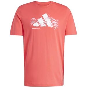 adidas Men's Tennis Logo Heat Graphic T-Shirt, semi Lucid red, XS adidas Men's Tennis Logo Heat Graphic T-Shirt, semi Lucid red, XS