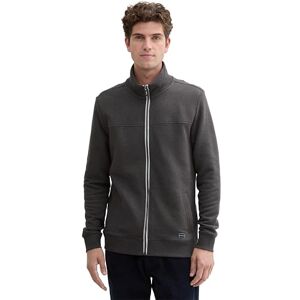 TOM TAILOR Men's Sweat Jacket with Stand-up Collar 1021269, 11086 Dark Grey Melange, M TOM TAILOR Men's Sweat Jacket with Stand-up Collar 1021269, 11086 Dark Grey Melange, M