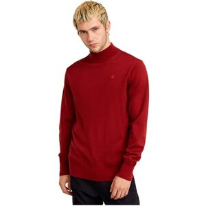 G-STAR Men's Premium Core Mock Neck Knitted Sweater, Red (dry red D25175-D847-5298), L G-STAR Men's Premium Core Mock Neck Knitted Sweater, Red (dry red D25175-D847-5298), L