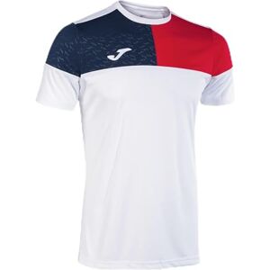Joma Men's Short-Sleeved T-Shirt 6XS 3XL Crew V White Red Joma Men's Short-Sleeved T-Shirt 6XS 3XL Crew V White Red