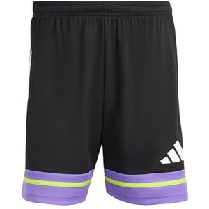 adidas Men's SQUADRA25 Short, Black/Purple Rush/Semi Solar Slime, XXL adidas Men's SQUADRA25 Short, Black/Purple Rush/Semi Solar Slime, XXL