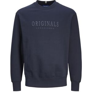 JACK & JONES Men's Jorfrederiksberg Sweat Crew Neck Sweatshirt, Sky Captain, S JACK & JONES Men's Jorfrederiksberg Sweat Crew Neck Sweatshirt, Sky Captain, S