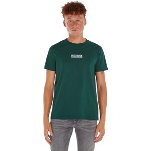 Tommy Hilfiger Men Short-Sleeve T-Shirt Crew Neck, Green (Hunter), XS Tommy Hilfiger Men Short-Sleeve T-Shirt Crew Neck, Green (Hunter), XS