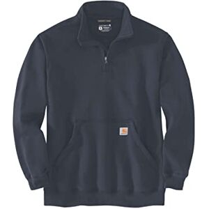 Carhartt Men's Loose Fit Midweight Quarter Zip Mock Neck Sweatshirt, New Navy, XL Carhartt Men's Loose Fit Midweight Quarter Zip Mock Neck Sweatshirt, New Navy, XL
