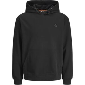 JACK & JONES Men's Jcooutdoor Sweat Hood Sn Sweatshirt, Black, M JACK & JONES Men's Jcooutdoor Sweat Hood Sn Sweatshirt, Black, M
