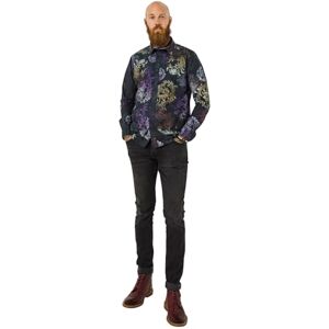 Joe Browns Men's Large Paisley Print Long Sleeve Shirt, Black, M Joe Browns Men's Large Paisley Print Long Sleeve Shirt, Black, M