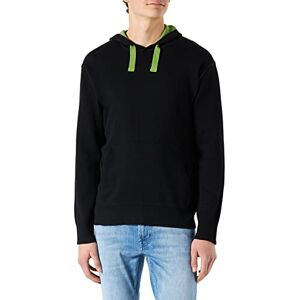 United Colors of Benetton Men's T-Shirt with Hood. M/L 1194K200C Long Sleeve Hoodie, Black 100, S United Colors of Benetton Men's T-Shirt with Hood. M/L 1194K200C Long Sleeve Hoodie, Black 100, S