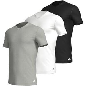 adidas Men's Herren Unterwäsche V Neck Shirt (3pk) -Active Core Cotton Undershirt, Assorted_4am012, L adidas Men's Herren Unterwäsche V Neck Shirt (3pk) -Active Core Cotton Undershirt, Assorted_4am012, L