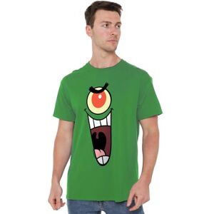 SPONGEBOB SQUAREPANTS Spongebob Plankton Sinister Face Unisex T Shirt, Kelly Green, XXXX-Large SPONGEBOB SQUAREPANTS Spongebob Plankton Sinister Face Unisex T Shirt, Kelly Green, XXXX-Large