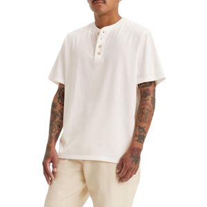Levi's Henley Men's Short-Sleeved Button Shirt, Cloud Dancer, M Levi's Henley Men's Short-Sleeved Button Shirt, Cloud Dancer, M