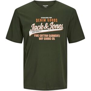 JACK & JONES Men's Jjelogo Tee SS O-Neck 2 Col Aw24 S Pls T-Shirt, Kombu Green, 2XL JACK & JONES Men's Jjelogo Tee SS O-Neck 2 Col Aw24 S Pls T-Shirt, Kombu Green, 2XL