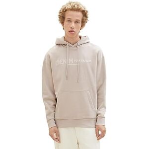 Tom Tailor Denim Men's 1039426 Relaxed fit Hoodie with Logo Print, 11754 Light Dove Grey, M Tom Tailor Denim Men's 1039426 Relaxed fit Hoodie with Logo Print, 11754 Light Dove Grey, M