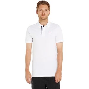 Tommy Jeans Men's Tjm Slim Placket Polo Dm0dm15370 S/S Polos, White, XL Tommy Jeans Men's Tjm Slim Placket Polo Dm0dm15370 S/S Polos, White, XL