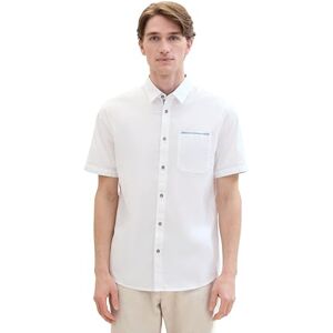TOM TAILOR Men's Shirt, 20000 White, M TOM TAILOR Men's Shirt, 20000 White, M