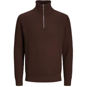 JACK & JONES Men's Jprblaliam Knit Half Zip Bf Jumper, Bitter Chocolate, X-Small JACK & JONES Men's Jprblaliam Knit Half Zip Bf Jumper, Bitter Chocolate, X-Small