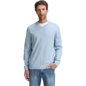 TOM TAILOR Men's 1039811 Pullover Sweater, 38676-Light Metal Blue Melange, L TOM TAILOR Men's 1039811 Pullover Sweater, 38676-Light Metal Blue Melange, L