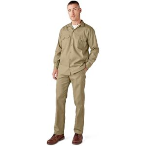 Dickies Men's Big and Tall Long Sleeve Work Shirt, Desert Sand V1, S Dickies Men's Big and Tall Long Sleeve Work Shirt, Desert Sand V1, S