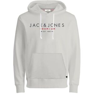 JACK & JONES Men's Jprbluclub Sweat Hood Bmuss24 Sweatshirt, Cloud Dancer, M JACK & JONES Men's Jprbluclub Sweat Hood Bmuss24 Sweatshirt, Cloud Dancer, M
