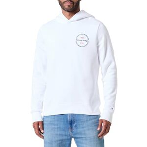 Tommy Hilfiger Men's Hilfiger H Roundel Hoody Mw0mw34383 Hoodies, White (White), XL Tommy Hilfiger Men's Hilfiger H Roundel Hoody Mw0mw34383 Hoodies, White (White), XL