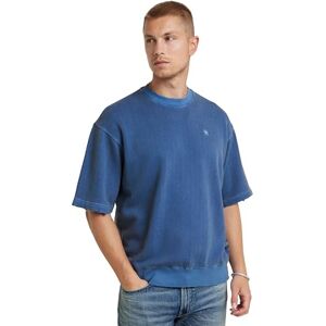 G-STAR Men's Overdyed Loose Sweater, Blue (radar blue gd D24679-D688-G474), M G-STAR Men's Overdyed Loose Sweater, Blue (radar blue gd D24679-D688-G474), M