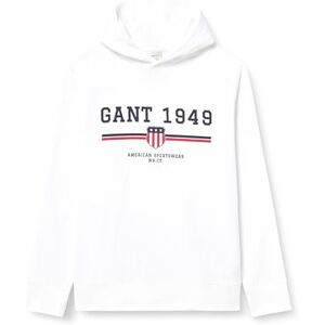 GANT Men's Graphic Hoodie Hooded Sweatshirt, Eggshell, XXL GANT Men's Graphic Hoodie Hooded Sweatshirt, Eggshell, XXL