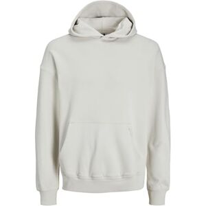 JACK & JONES Men's Jcocollective Sweat Hood Noos Hoodie, Moonbeam, S JACK & JONES Men's Jcocollective Sweat Hood Noos Hoodie, Moonbeam, S