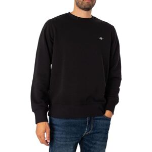 GANT Men's REG Shield C-Neck Sweat, Black, 4XL GANT Men's REG Shield C-Neck Sweat, Black, 4XL