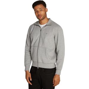 Tommy Hilfiger Men’s Essential Fleece Stand Collar Zipped Sweatshirt, Grey (Medium Grey Heather), S Tommy Hilfiger Men’s Essential Fleece Stand Collar Zipped Sweatshirt, Grey (Medium Grey Heather), S