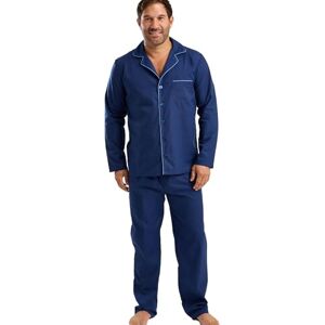 West Ridge Men’s Bardsey Classic Woven Piped Pyjama Set – Comfy Easy-care Button Down Top & PJ Pants With Fly, Navy, XXL West Ridge Men’s Bardsey Classic Woven Piped Pyjama Set – Comfy Easy-care Button Down Top & PJ Pants With Fly, Navy, XXL