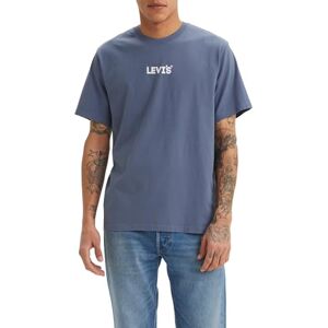 Levi's Men's Ss Relaxed Fit Tee T-Shirt, Wave AOP Hl Logo Vintage Indigo X, S Levi's Men's Ss Relaxed Fit Tee T-Shirt, Wave AOP Hl Logo Vintage Indigo X, S