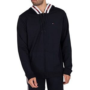 Tommy Hilfiger Men's Hoodie Ls Fz HWK Um0um01929 Heavyweight Zip Throughs, Blue (Desert Sky), S Tommy Hilfiger Men's Hoodie Ls Fz HWK Um0um01929 Heavyweight Zip Throughs, Blue (Desert Sky), S