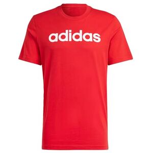 adidas Men's Essentials Single Jersey Linear Embroidered Logo Tee, Better Scarlet, S Tall adidas Men's Essentials Single Jersey Linear Embroidered Logo Tee, Better Scarlet, S Tall