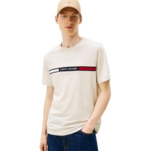 Tommy Hilfiger Men’s Short Sleeve Round Neck T-Shirt, Beige (Heathered Oatmilk), XXL Tommy Hilfiger Men’s Short Sleeve Round Neck T-Shirt, Beige (Heathered Oatmilk), XXL