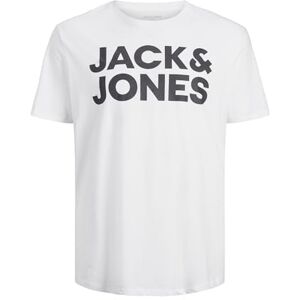 JACK & JONES JACK&JONES PLUS Men's JJECORP Logo TEE SS O-Neck NOOS PS T-Shirt, White/Print:Large Print/Black, 5XL JACK & JONES JACK&JONES PLUS Men's JJECORP Logo TEE SS O-Neck NOOS PS T-Shirt, White/Print:Large Print/Black, 5XL