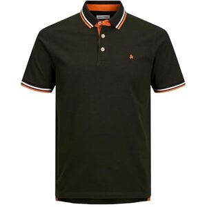 JACK & JONES JJEPAULOS Men's Fit Polo Shirt Plain Summer Shirt Short Sleeve Pique Cotton Big Size, Green, 3XL JACK & JONES JJEPAULOS Men's Fit Polo Shirt Plain Summer Shirt Short Sleeve Pique Cotton Big Size, Green, 3XL