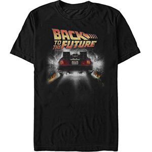 Back To The Future Men's Vintage Peelout Basic Solid Tee T-Shirt, Black, Medium Back To The Future Men's Vintage Peelout Basic Solid Tee T-Shirt, Black, Medium
