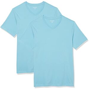 Amazon Essentials Men's Slim-Fit Short-Sleeve V-Neck T-Shirt, Pack of 2, Aqua Blue, X-Large Amazon Essentials Men's Slim-Fit Short-Sleeve V-Neck T-Shirt, Pack of 2, Aqua Blue, X-Large