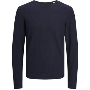 JACK & JONES Male Knitted Jumper Plain Knitted Jumper, Indigo (Mood Indigo), XL JACK & JONES Male Knitted Jumper Plain Knitted Jumper, Indigo (Mood Indigo), XL