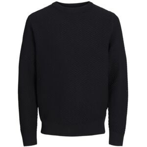 JACK & JONES Men's Jcoalpha Knit Crew Neck Jumper, Black, M JACK & JONES Men's Jcoalpha Knit Crew Neck Jumper, Black, M
